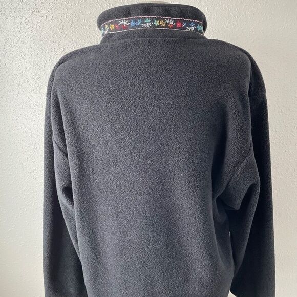 Vintage Gina Peters Black Half Zip Pullover Fleece - Picture 7 of 10